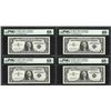 Image 1 : Lot of (4) Consecutive 1957A $1 Silver Certificate Notes PMG Superb Gem Unc. 68EPQ