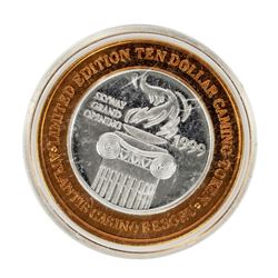 .999 Silver Atlantis Casino Resort Reno, NV $10 Casino Limited Edition Gaming Token