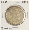 Image 1 : 1771-L Peru 8 Reales Pillar Silver Coin