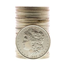 Roll of (20) Brilliant Uncirculated 1889 $1 Morgan Silver Dollar Coins