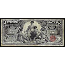 1896 $2 Educational Silver Certificate Note