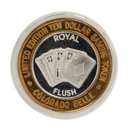 .999 Silver Colorado Belle Laughlin, Nevada $10 Casino Limited Edition Gaming Token