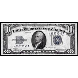 1934 $10 Silver Certificate Note