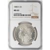 Image 1 : 1880-S $1 Morgan Silver Dollar Coin NGC MS63