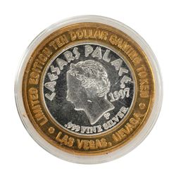 .999 Silver Caesars Palace Las Vegas, Nevada $10 Casino Limited Edition Gaming Token