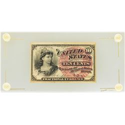 March 3, 1863 10 Cents 4th Issue Fractional Currency Note