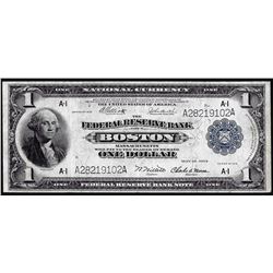 1918 $1 Federal Reserve Bank Note Boston