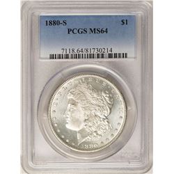 1880-S $1 Morgan Silver Dollar Coin PCGS MS64