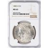 Image 1 : 1883-O $1 Morgan Silver Dollar Coin NGC MS63
