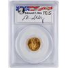 Image 1 : 2015 $5 Wide Reeds American Gold Eagle Coin PCGS MS70 Moy Signature First Strike