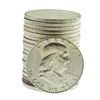 Image 1 : Roll of (20) Brilliant Uncirculated 1954 Franklin Half Dollar Coins