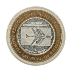 .999 Silver McCarran International Airport Las Vegas, NV $10 Limited Gaming Token