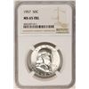 Image 1 : 1957 Franklin Half Dollar Coin NGC MS65FBL