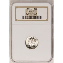 1944 Mercury Dime Coin NGC MS66