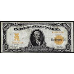 1907 $10 Gold Certificate Note