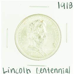 1918 Lincoln Centennial Commemorative Half Dollar Coin