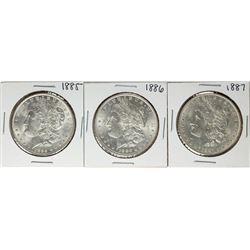 Lot of 1885-1887 $1 Morgan Silver Dollar Coins