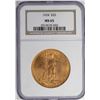 Image 1 : 1924 $20 St. Gaudens Double Eagle Gold Coin NGC MS65
