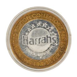 .999 Silver Harrah's Tunica, Mississippi $10 Casino Limited Edition Gaming Token
