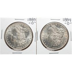 Lot of 1883-O & 1884-O $1 Morgan Silver Dollar Coins