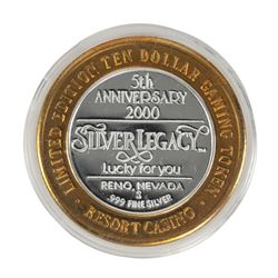 .999 Silver Legacy Reno, Nevada $10 Casino Limited Edition Gaming Token