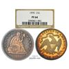Image 1 : 1890 Proof Seated Liberty Quarter Coin NGC PF64 Amazing Color