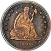 Image 2 : 1890 Proof Seated Liberty Quarter Coin NGC PF64 Amazing Color