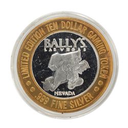 .999 Silver Bally's Las Vegas, Nevada $10 Casino Limited Edition Gaming Token