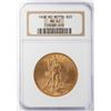 Image 1 : 1908 No Motto $20 St. Gaudens Double Eagle Gold Coin NGC MS62