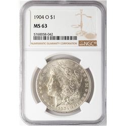 1904-O $1 Morgan Silver Dollar Coin NGC MS63