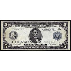 1914 $5 Federal Reserve Note Dallas