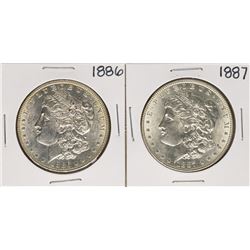 Lot of 1886-1887 $1 Morgan Silver Dollar Coins
