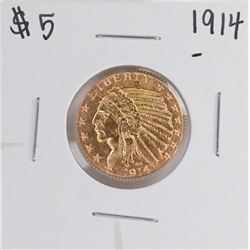 1914 $5 Liberty Head Half Eagle Gold Coin