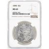 Image 1 : 1898 $1 Morgan Silver Dollar Coin NGC MS63