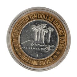 .999 Fine Silver Mirage Las Vegas, Nevada $10 Limited Edition Gaming Token