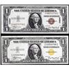 Image 1 : Lot of 1935A $1 Hawaii & North Africa WWII Emergency Issue Silver Certificate Notes