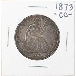 1873-CC Seated Liberty Half Dollar No Arrows