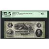 Image 1 : 1800's $3 'Polar Bear' Continental Bank Boston Obsolete Note PCGS Choice About New 55