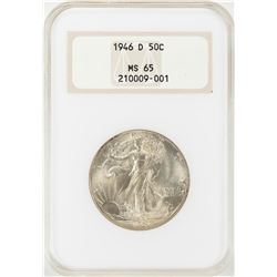 1946-D Walking Liberty Half Dollar Coin NGC MS65