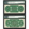 Image 2 : Lot of 1872 $20 & $50 South Carolina Revenue Bond Obsolete Notes PMG Choice Unc. 64EPQ