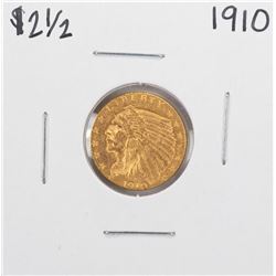 1910 $2 1/2 Indian Head Quarter Eagle Gold Coin