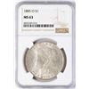 Image 1 : 1885-O $1 Morgan Silver Dollar Coin NGC MS63