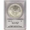 Image 2 : 2006-W $1 American Silver Eagle Coin PCGS MS70 Mercanti Signature