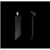 Image 2 : Dangle Crystal Teardrop Earrings - Black Rhodium Plated