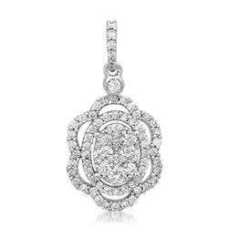 14k Gold 0.61CTW Diamond Pendant, (SI2-SI3/H-I)