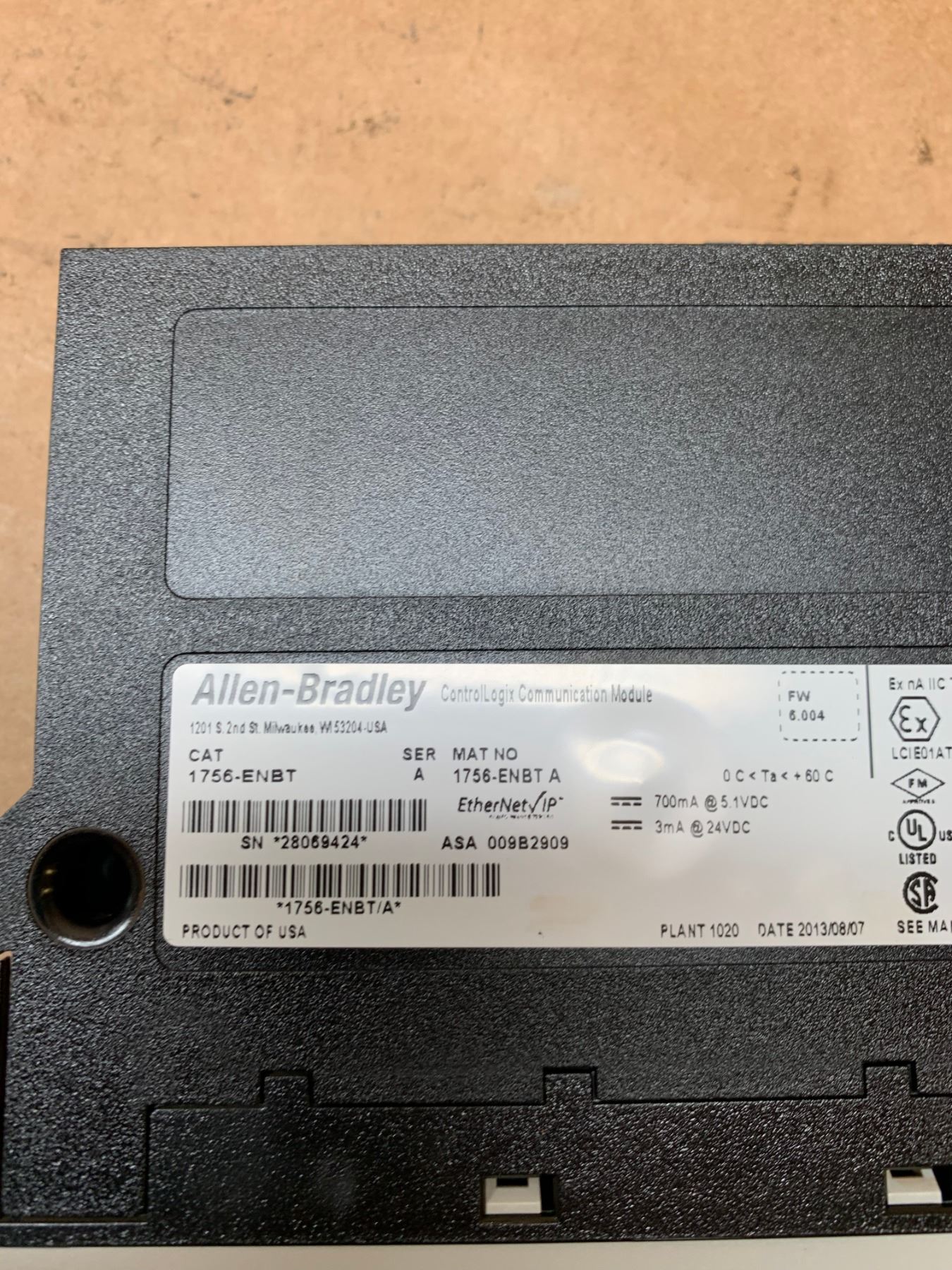 Allen-Bradley 1756-ENBT ControlLogix Communication Module