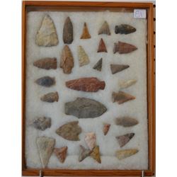 FRAME OF ANASAZI INDIAN STONE ARTIFACTS