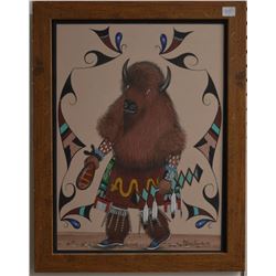 ZUNI INDIAN PAINTING ( ELDRED SANCHEZ)