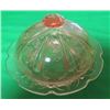 Image 2 : REPRO DEPRESSION GLASS BUTTER DISH (VERY DELICATE WITH NICE COLOR)