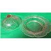 Image 3 : REPRO DEPRESSION GLASS BUTTER DISH (VERY DELICATE WITH NICE COLOR)